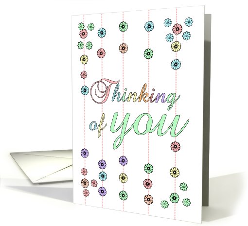 Thinking Of You Card - Floral - Flower Thinking Of You card (798732)