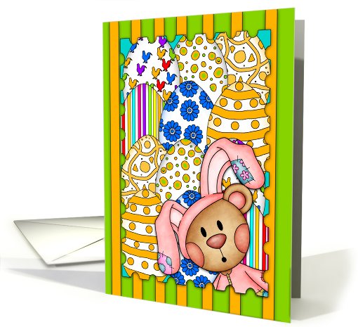 Easter Card With Eggs And Easter Bunny card (805449)
