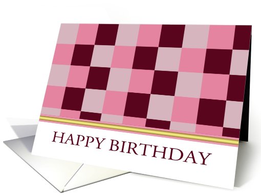 Business Birthday Card With Cool Squares - Customer Birthday card