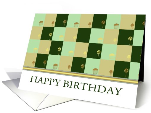 Business Birthday Card With Cool Squares - Customer Birthday card