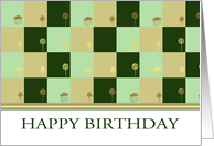 Business Birthday Card With Cool Squares - Customer Birthday Card