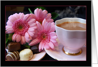 Blank Any Occasion, Note Card With Tea, Flowers And Chocolates card