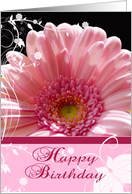 Pink Floral Birthday Card - Happy Birthday Flower Card
