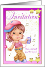 Invitation Card With Cool Girl - The Best Coolest Ever! card