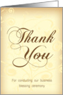 Thank you business blessing card