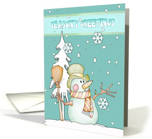 Season's Greetings Snowman - Snowman card (830512)