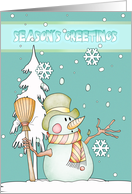 Season’s Greetings Snowman - Snowman Card