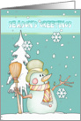 Season’s Greetings Snowman - Snowman Card