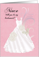 Nice, Bridesmaid, Will You Be My Bridesmaid, Pink And White card