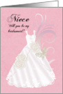 Nice, Bridesmaid, Will You Be My Bridesmaid, Pink And White card