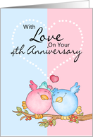 4th Wedding Anniversary Cards from Greeting Card Universe