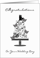 congratulations Greeting Card with wedding cake card