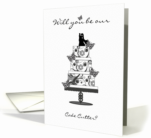 will you be our cake cutter - cake cutter invitation card (835574)