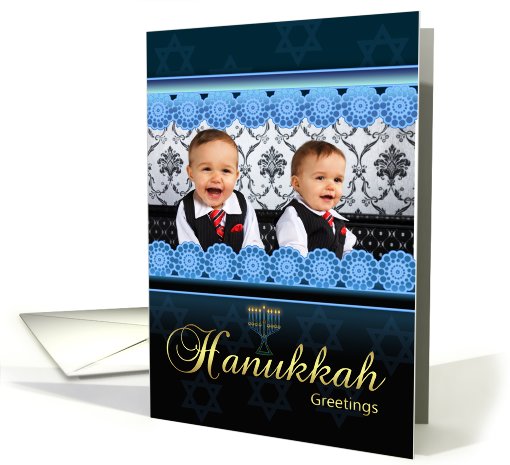 hanukkah photo greeting card for your customization card (863369)