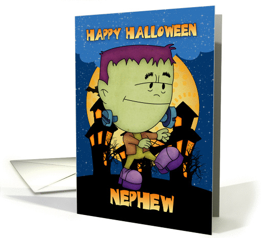 nephew halloween card with frankie stomping card (864247)