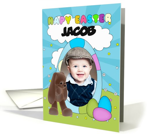 Photo Easter Egg Card With Little Rabbit card (902551)
