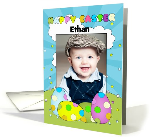 Photo Easter Egg Card With Eggs And Room For A Name card (902569)