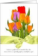 Easter Card With Spring Tulips card