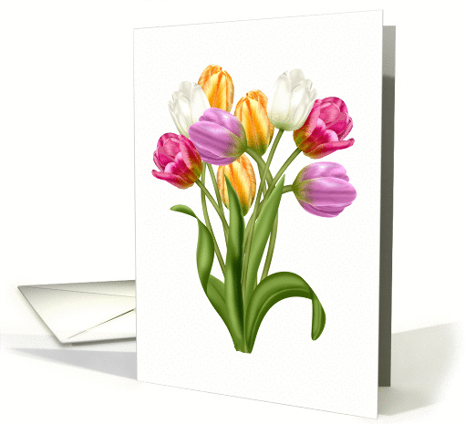 Spring Easter Card With Tulips card (916873)
