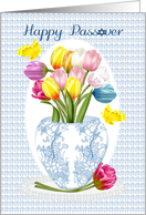 Passover Tulip And Butterfly Card