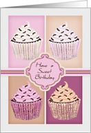 Cupcake Birthday Greeting Card Have A Sweet Birthday card