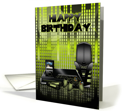 Gadget Lover's Birthday Greeting Card With Technology card (918464)