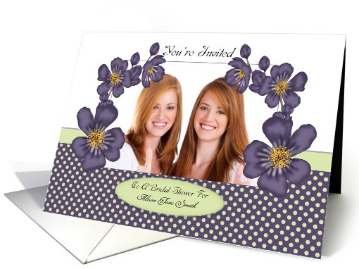 bridal shower greeting invitation photo card (933592)