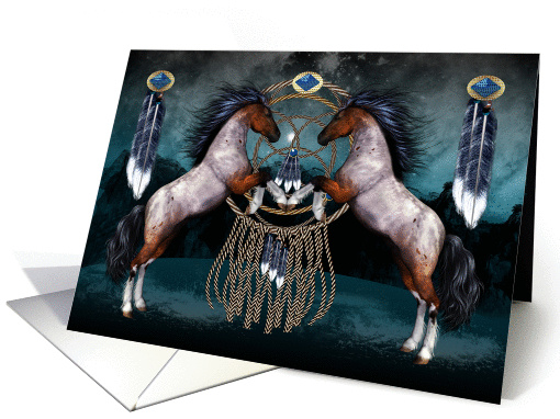 Native American Style Horse Any Occasion card (957797)