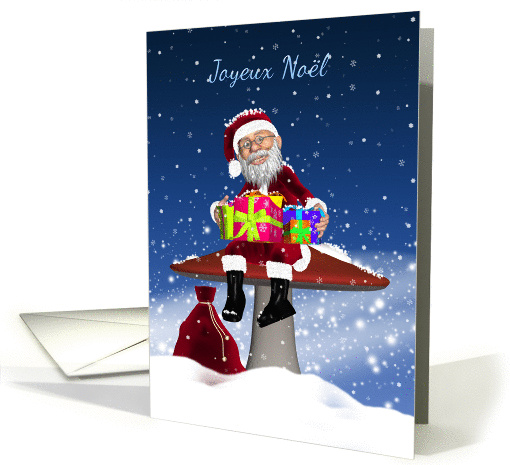 Joyeux Noel - French Christmas Card With Santa card (961109)