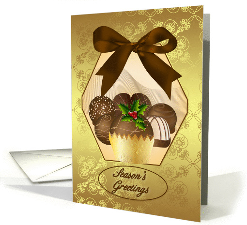 Luxury Chocolate Christmas Holiday card (969813)