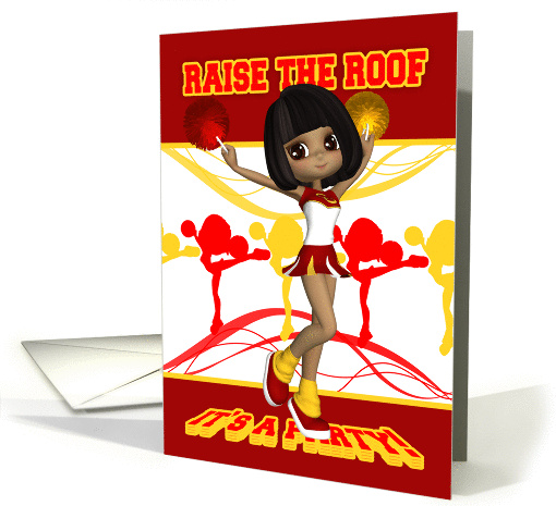 Cheerleader Theme Party Invitation card (970777)