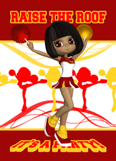 Cheerleader Theme Party Invitation Greeting Card