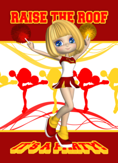 Cheerleader Theme Party Invitation Greeting Card