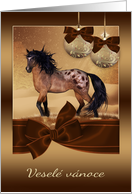 Czech Horse Christmas Holiday Card