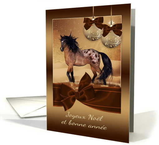 French Horse Christmas Holiday card (971777)