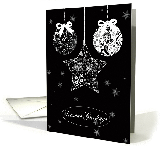 Stylish and modern Holiday Greeting Card With Decorations card