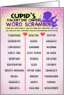Cupid’s Valentine Caper Word Scramble card