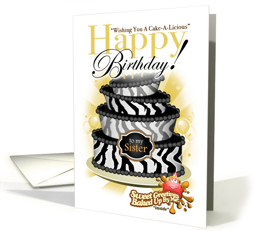 My Bold And Diva-licious Sister's Birthday Cake card (1340422)