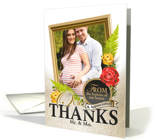 Our Thanks And Appreciation Customizable Photo card (1343600)