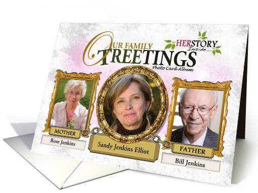 Our Family Tree Her Story Custom Photo card (1345372)
