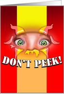 Don’t Peek! card