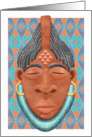 African Puna Mask Carved By Men and Worn By Women Representing Beauty card