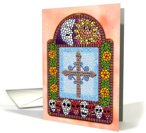 Day Of The Dead Cross Mosaic card (426339)