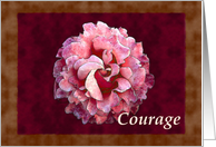 Courage with watercolor rose card