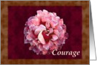 Courage with watercolor rose card