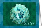 Sister with watercolor rose card