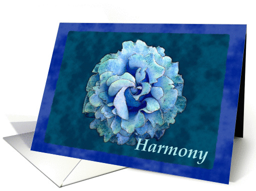 Harmony with watercolor rose card (310266)