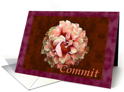 Commit  with watercolor rose card (310271)