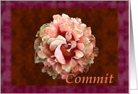 Commit with watercolor rose card