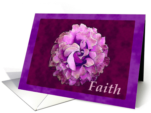 Faith with watercolor rose card (310277)